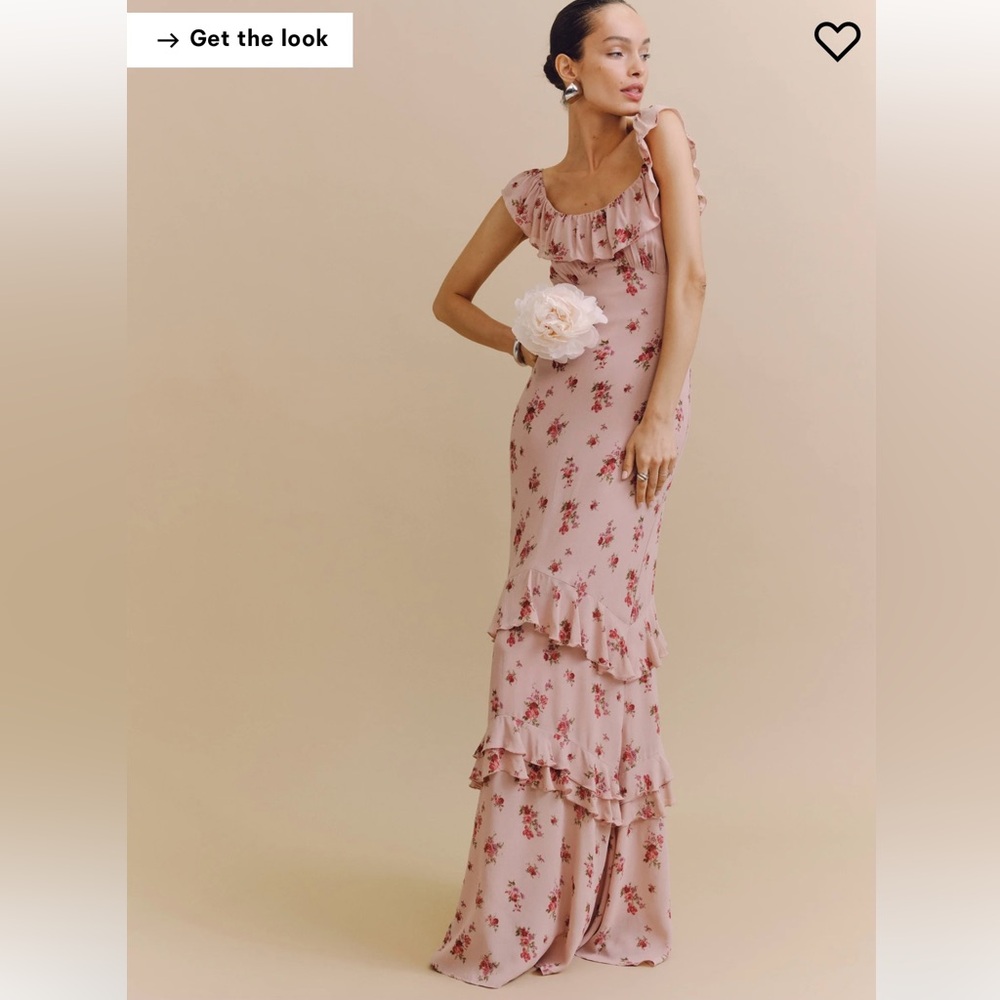 Reformation Floral Maxi Dress in Pink